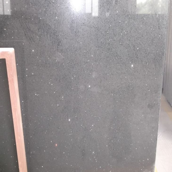 Pure black quartz