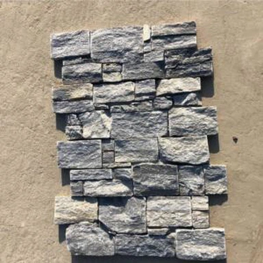 Panneau de pierre de culture de quartzite bleu-gris