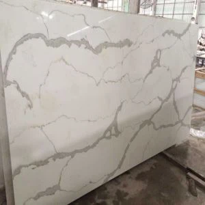 Plaque de quartz blanc Calacatta