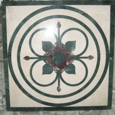 Motifs de médaillon en marbre de fleurs
