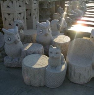 Banc en pierre animale G682