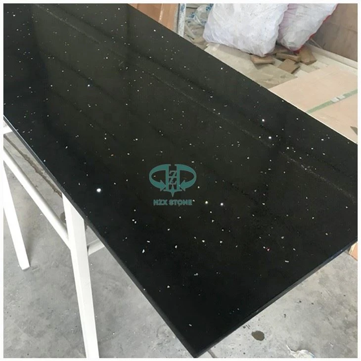 Plan de travail en quartz noir
