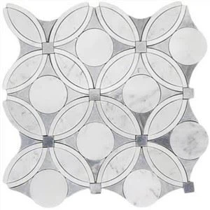 Tuile de mosaïque de marbre blanc pour supermarché