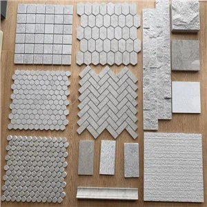 Nouvelle mosaïque de marbre gris Cindy