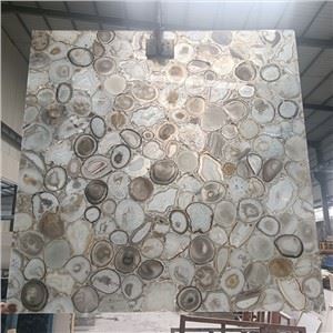 Pierre semi-précieuse gris agate