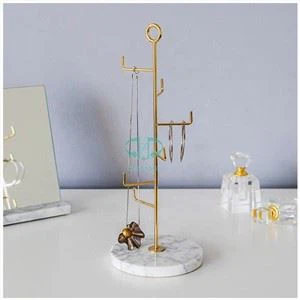 Stand de bijoux de base en marbre