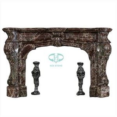 Cheminée en marbre rouge