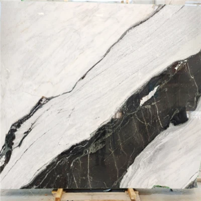 Marbre noir et blanc---Panda blanc